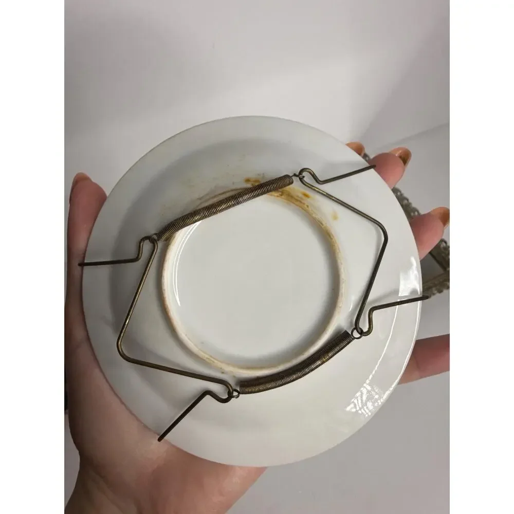 Vintage Japan Bird Plate Gold Trim Porcelain Wall Gallery Decor to Hang